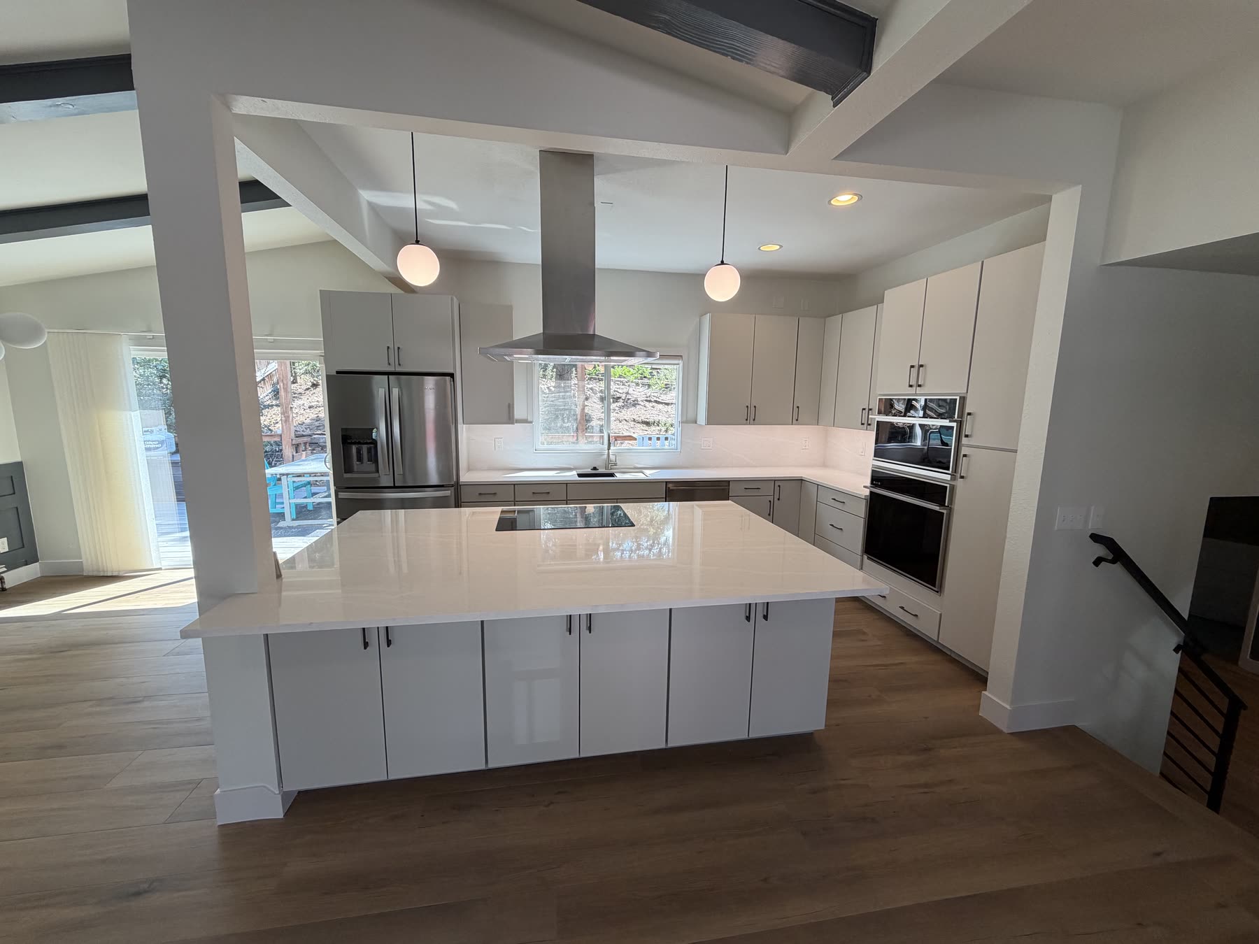 Kitchen remodel with a large island